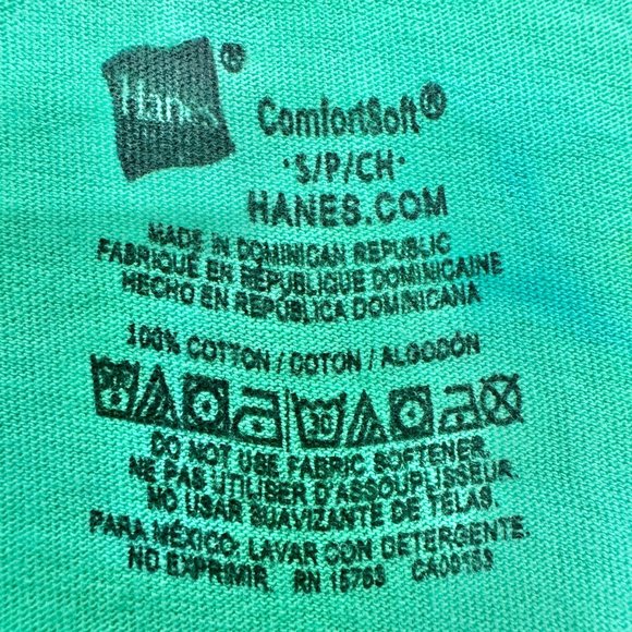Hanes ComfortSoft Tie-Dye T-Shirt Small Unisex Tagless SS Multi-Color - Picture 5 of 6